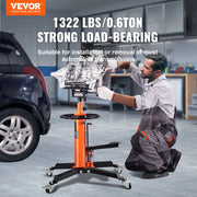 Load image into Gallery viewer, SucceBuy Transmission Jack 1322 LBS Hydraulic Telescoping Transmission Jack 32"-67" High Lift Floor Jack Stand Lift Hoist Garage - AMOCART