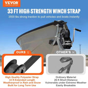 Load image into Gallery viewer, Amocart Hand Winch BoatTrailer Winch Heavy Duty Rope Crank Polyester Strap and Two-Way Ratchet Manual Operated Hand Crank Winch