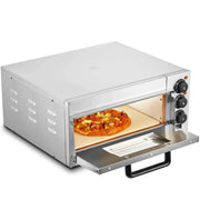 Load image into Gallery viewer, Amocart Commercial Pizza Oven Countertop Single Deck Layer Stainless Steel Electric Pizza Oven with Stone Handle Pizza Maker