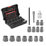 Load image into Gallery viewer, SucceBuy Bolt Extractor Kit Impact Bolt & Nut Remover Set with Pin Punch Solid Storage Case Cr-Mo Steel for Removing Damaged - AMOCART
