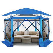 Load image into Gallery viewer, 12x12 FT Screened Gazebo, Pop Up Stargazing Canopy Tent, Khaki | Gazebos On Clearance with Removable Roof,Instant, Customized