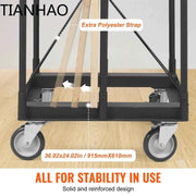 Load image into Gallery viewer, Amocart 1500LBS Drywall Sheet Cart Panel Dolly with Deck & 5" Swivel Wheels Handling Wall Sheetrock Lumber for Garage Warehouse