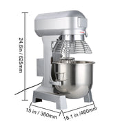 Load image into Gallery viewer, SucceBuy Commercial Food Mixer 10Qt 450W 3 Speeds Adjustable 110/178/390 RPM Heavy Duty Stainless Steel Whisk Beater Premium
