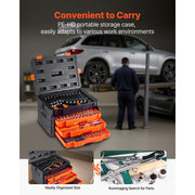 Load image into Gallery viewer, Amocart Mechanics Tool Set and Socket Set 450 Pcs 1/4 3/8 1/2 inch Drive Deep and Standard Sockets w/ Bits Wrenches Accessories