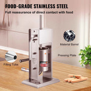Load image into Gallery viewer, SucceBuy Manual Sausage Stuffer 5LBS/3L Capacity Two Speed 304 Stainless Steel Vertical Sausage Stuffer Sausage Filling Machine