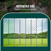 Load image into Gallery viewer, SucceBuy Fence Post T-Post Heavy Duty Metal Fence Post Sturdy Steel Fence Stakes for Garden Yard Lawn Farms Outdoor Wire Fencing