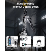 Load image into Gallery viewer, SucceBuy 0.5T/0.25T Manual Lever Chain Hoist 5/10/20 FT Lift G80 Alloy Steel Chain With Dual Pawl Mechanical Brake for Warehouse - AMOCART