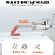Load image into Gallery viewer, SucceBuy Manual Meat Grinder 304 Stainless Steel Hand Meat Grinder with Steel Table Clamp Meat Mincer Sausage Maker - AMOCART