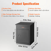 Bild in Galerie-Viewer laden, SucceBuy Package Delivery Boxes Galvanized Steel Wall Mount Waterproof Mailbox with Coded Lock Anti Theft Baffle for Curbside