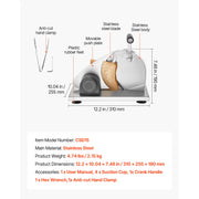 Load image into Gallery viewer, SucceBuy Manual Bread Slicer 0-0.6" Adjustable Thickness Cheese Cutter for Homemade Bread-with Serrated Blade for Kitchen Bakery - AMOCART