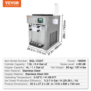 Load image into Gallery viewer, Amocart Commercial Ice Cream MachineSingle Flavor Countertop Soft Serve Ice Cream Maker Touch Screen Auto Clean Pre-cooling