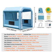 Load image into Gallery viewer, SucceBuy Inflatable Paint Booth Inflatable Spray Booth with Powerful Blowers and Air Filter System Portable Car Paint Booth