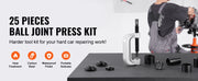 Bild in Galerie-Viewer laden, Amocart Ball Joint Press Kit 25 pcs Tool Kit C-press Ball joint Remove&Install Tool Heavy Duty Ball Joint Repair Kit for Repair