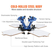 Load image into Gallery viewer, SucceBuy Screen Printing Machine 360° Rotable Silk Screen Printing Press 54x45cm Screen Printing Press Adjustable Tension