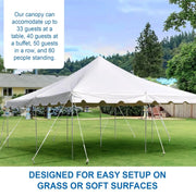 Load image into Gallery viewer, 20’ x 20’ Weekender Canopy Pole Tent, Indoor and Outdoor Heavy Duty Easy Up, 80 Person Capacity Tent for Parties,, Customized