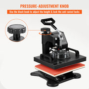 Load image into Gallery viewer, SucceBuy 12x10 In Dual Digital Heat Press Machine 650W Swing Away 360 Degree Rotation Transfer Sublimation Printing for T-Shirt