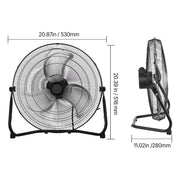 Bild in Galerie-Viewer laden, Amocart Floor Fans 3 Speeds High Velocity Heavy Duty Industrial Fan 4800 CFM 360° Adjustable Tilt for Gym Home Commercial Shop