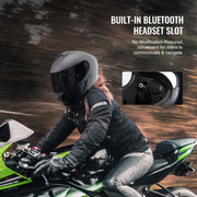 Load image into Gallery viewer, Amocart Full Face Motorcycle Helmet Smart Street ABS & High Density Helmet with Bluetooth Slot & Interchangeable Len, for Adult