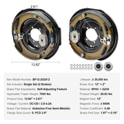 Bild in Galerie-Viewer laden, Amocart 2Pcs 3500/7000lbs Electric Trailer Brake Assembly Self-Adjusting Axle Backing Plates for Brake System Part Replacement