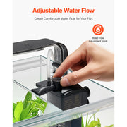 Charger l'image dans la visionneuse de galerie, Amocart Fish Tank Aquarium 2/5Gal Square Ultra-Clear Glass Starter Tank Adjustable 3 Color Lighting Self Cleaning System for Home