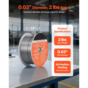 Load image into Gallery viewer, SucceBuy Flux Core MIG Welding Wire E308LFC-O 0.03in with Low Spatter for All Position Arc Welding Self-Shielded for Outdoor Use - AMOCART