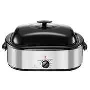 Load image into Gallery viewer, SucceBuy Roaster Oven Electric Roasting Pan Adjustable Temperature Fast-Cooking Turkey Roaster Defrost & Warm Function for Home - AMOCART