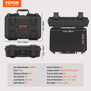 Load image into Gallery viewer, SucceBuy Hard Pistol Cases w/ Pre-cut PU Foam Lining Waterproof Dustproof Hard Gun Case for 1/2/5/6 Pistol Lockable Pistol Case