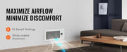 Load image into Gallery viewer, Amocart Booster Fan 4x12in Duct Fan 100CFM 10 Adjustable Speeds with LCD Smart Controller for Wall and Floor