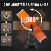 Load image into Gallery viewer, Amocart Drum Fan24 Inch High Velocity Shop Fan Use 3-Speed 8600CFM 360°0-2h Timer Fan to Warehouse Workshop Factory Basement