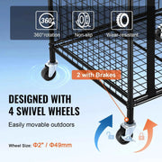 Load image into Gallery viewer, Amocart Rolling Sports Ball Storage Cart Sport Equipment for Indoor Outdoor Steel Storage Rack for Garages Gym and Schools