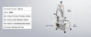 Bild in Galerie-Viewer laden, SucceBuy Commercial Electric Meat Bandsaw 650W 1800W Stainless Steel Countertop Sawing Machine Frozen Fish Cutter for Pork