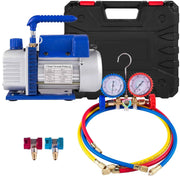 Load image into Gallery viewer, SucceBuy 3CFM 1/4HP Single Stage Air Vacuum Pump HVAC R134a R12 R22 R410a A/C Refrigeration Kit AC Manifold Gauge R134 Can Tap