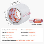 Bild in Galerie-Viewer laden, SucceBuy 6/24 Rolls 7.6CM 70M High Viscosity Clear Adhesive Tape Transparent Packaging Tape for Office Wrapping Express Packing