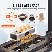 Load image into Gallery viewer, SucceBuy Computing Digital Platform Scale 660 lbs Load with LB/KG Tare Price Calculator Stainless Steel High-Definition Display