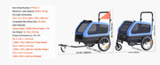 Load image into Gallery viewer, Amocart Dog Bike Trailer Supports up to 88 lbs 2-in-1 Pet Stroller Cart Bicycle Carrier for Dogs Easy Folding Frame with Wheel