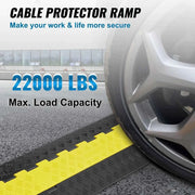 Load image into Gallery viewer, Amocart Cable Protector Ramp 1/3/5 PCS 2Channel Heavy Duty Wire Cord Cover Ramp with TPR Flip-Open Top Cover Traffic Speed Bump