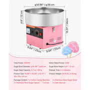 Load image into Gallery viewer, SucceBuy Cotton Candy Machine Commercial 1000W Electric Candy Floss Maker Easy Use with 15 inch Stainless Steel Bowl for Kids - AMOCART