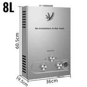Load image into Gallery viewer, SIHAO LPG Water Heater 6L 8L 10L 12L 16L 18L Liquefied Petroleum Gas Water Heater Tankless Stainless Steel Boiler Outdoor