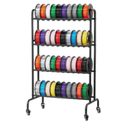 Load image into Gallery viewer, Amocart 4 Tier 3D Printer Filament Rolling Filament Spool Storage Rack with Wheels for Office Workshop 3D Printing Station