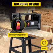 Charger l'image dans la visionneuse de galerie, Amocart Electric Planer 12.5/13 inch Thicknesser Wood Planer With Stand & Dust Exhaust 1800W 8000RPM for Woodworking Power Tool
