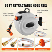 Load image into Gallery viewer, Amocart Retractable Hose Reel 180° Swivel Bracket Wall-Mounted Garden Water Hose Reel with 9-Pattern Nozzle Automatic Rewind