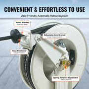 Load image into Gallery viewer, Amocart 33/50/66ft Fuel Hose Reel Extra Long Retractable Spring Driven Auto Swivel Rewind for Auto Repair Heavy Industries
