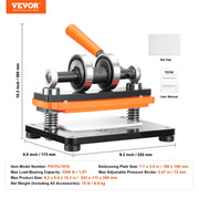 Load image into Gallery viewer, SucceBuy Leather Cutting Machine Embossing Plate Manual Die Cutter 0.47 in Pressure Stroke Leather Embossing Machine