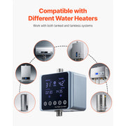 Load image into Gallery viewer, SucceBuy Digital Smart Instant Hot Water Recirculating Pump Kit with Built-in Thermostat Timer Digital Screen for Water Heaters