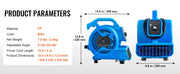 Charger l'image dans la visionneuse de galerie, Amocart Floor Blower 1360 RPM 600 CFM Air Mover for Drying and Cooling Portable Dryer for Janitorial Home Plumbing Commercial