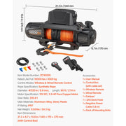 Load image into Gallery viewer, SucceBuy 10000/12000/13500 lbs Electric Winch 12V DC Truck Car Winch with 90 ft Synthetic Rope for Towing Off-Road SUV Jeep - AMOCART