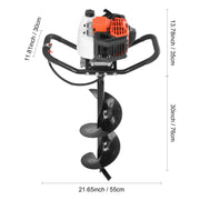 Load image into Gallery viewer, SucceBuy Fuel-powered Auger Post Hole Digger Gas Powered Earth Auger Borer Ground Petrol Earth Auger Post 52cc/43cc Hole Digger