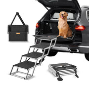Bild in Galerie-Viewer laden, Amocart Dog Stair for Cars Wide Dog Car Steps Folding Portable Pet Steps Lightweight Aluminum for Car SUV and Truck 150 lbs