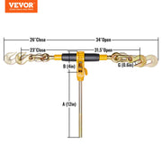Load image into Gallery viewer, Amocart Heavy Ratchet Chain Binder Tie Down Hauling Load Strap with Detachable Hook Antiskid Handle for Flatbed Truck Trailer