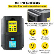 Load image into Gallery viewer, SucceBuy 2.2/3/4/7.5KW VFD Frequency Inverter 110V/220V1/3P Input 3P Output VariableFrequency Drive CNC Motor Inverter Converter - AMOCART